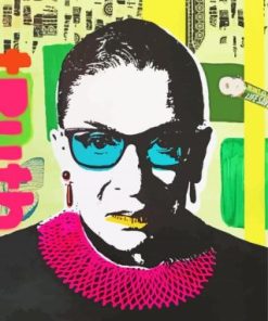 Ruth Bader Pop Art Paint by numbers