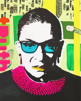 Ruth Bader Pop Art Paint by numbers