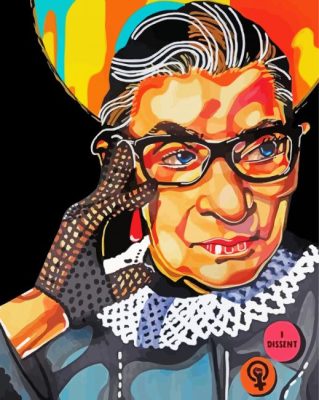 Illustration Ruth Bader Paint by numbers
