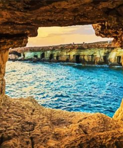 Seacave Cape Greco Cyprus Paint By Number