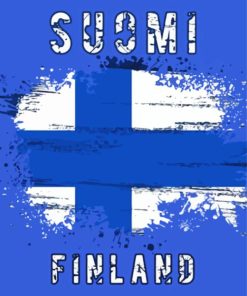 suomi finland flag paint by numbers