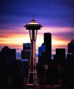 Washington Space Needle Tower Paint By Numbers