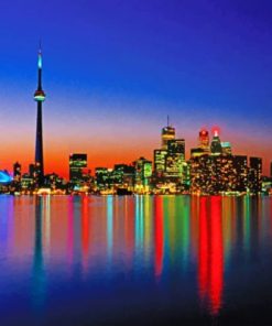 Toronto At Night paint By Numbers