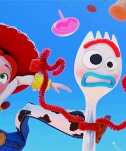 Toy Story Jessie And Forky Paint By Numbers