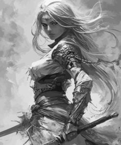 Warrior Lady Art Paint By Number