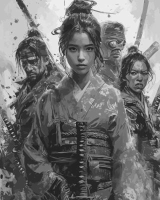 Monochrome Warriors Paint By Number