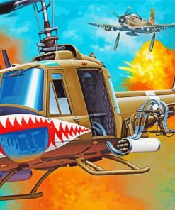 Cool Bell UH 1 Iroquois Paint By Number