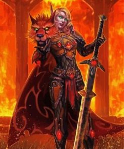 Blood Elf From World Of Warcraft Paint By Numbers