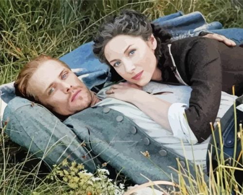 Jamie And Clair Outlander paint by numbers