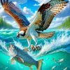 Osprey Carrying Fish Art Paint By Number