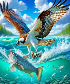 Osprey Carrying Fish Art Paint By Number