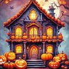 Spooky Haunted House Paint by Number