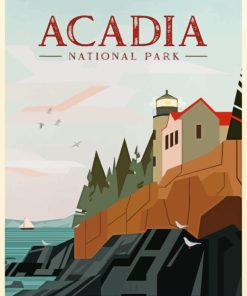 Acadia National Park Poster Paint By Number