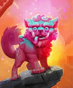 Aesthetic Foo Dog Art Paint By Number