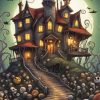 Aesthetic Spooky Haunted House Paint By Number