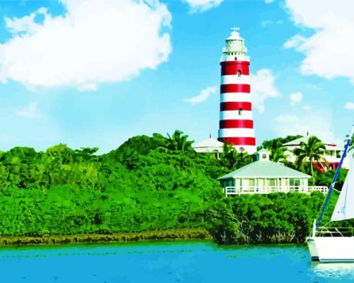 Aesthetic Elbow Lighthouse Paint By Number