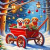 Cute Christmas Dogs Paint By Number