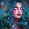 Female Night Elf World Of Warcraft Paint By Numbers