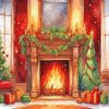 Fireplace Christmas Paint By Number