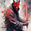 Abstract Darth Maul Paint by Number