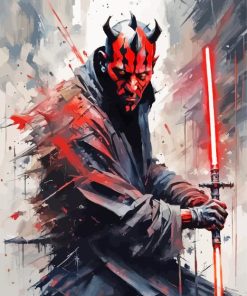 Abstract Darth Maul Paint by Number