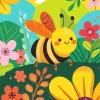 Cute Bee Paint by Number