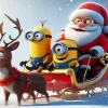 Christmas Minions Art Paint by Number