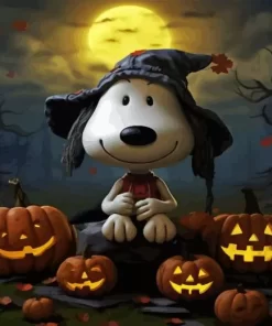 Cute Snoopy Halloween Paint by Number