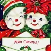 Hugging Snowman Couple Paint by Number