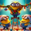 Christmas Minions Celebration Paint by Number