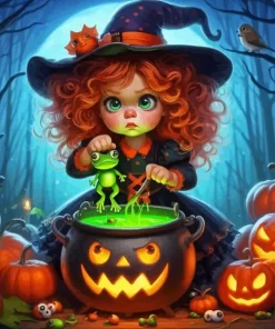 Baby Witch Paint by Number