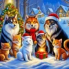 Christmas Animals Paint by Number