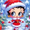 Christmas Betty Boop Art Paint by Number