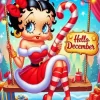 Christmas Betty Boop Paint by Number