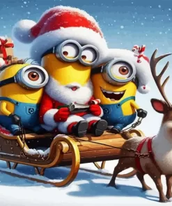 Christmas Minions Paint by Number