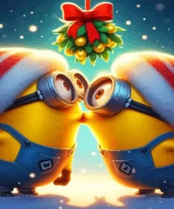 Cute Christmas Minions Art Paint by Number
