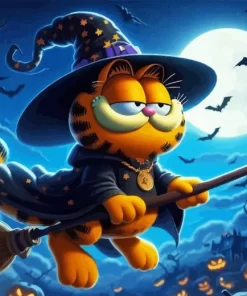 Garfield Halloween Paint by Number