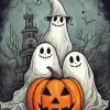 Halloween Ghosts Paint by Number