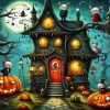 Halloween House Paint by Number