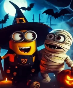 Halloween Minion Paint by Numbers