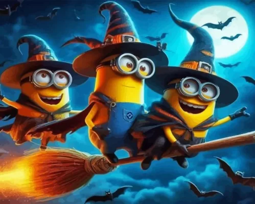 Halloween Minions Paint by Number