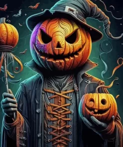 Halloween Pumpkin Paint by Number