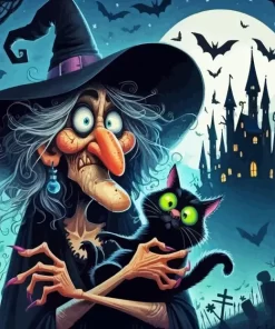 Halloween Witch Paint by Number