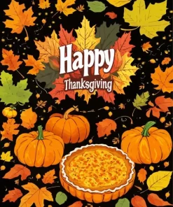 Happy Thanksgiving Art Paint by Number