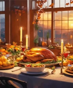 Thanksgiving Tables Paint by Number