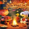 Charlie And Snoopy Thanksgiving Paint by Number