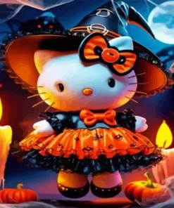 Halloween Hello Kitty Paint by Number
