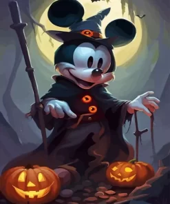 Mickey Mouse Halloween Paint by Number