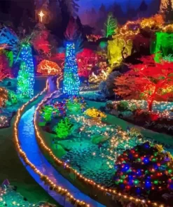 Shiny Butchart Gardens Paint by Number