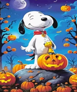 Snoopy Halloween Paint by Number